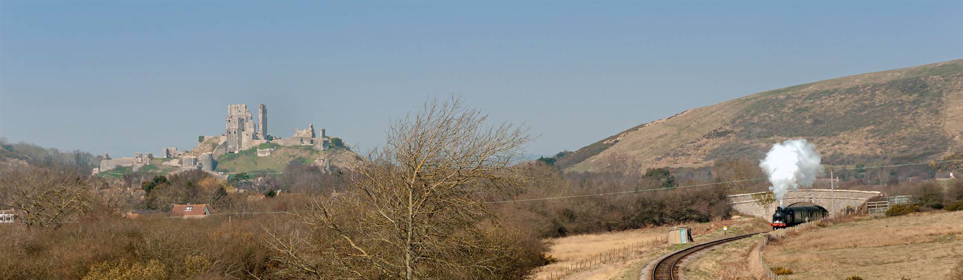<img src="corfecastlepan-shutterstock.jpeg" alt="Corfe Castle Steam Train"/>